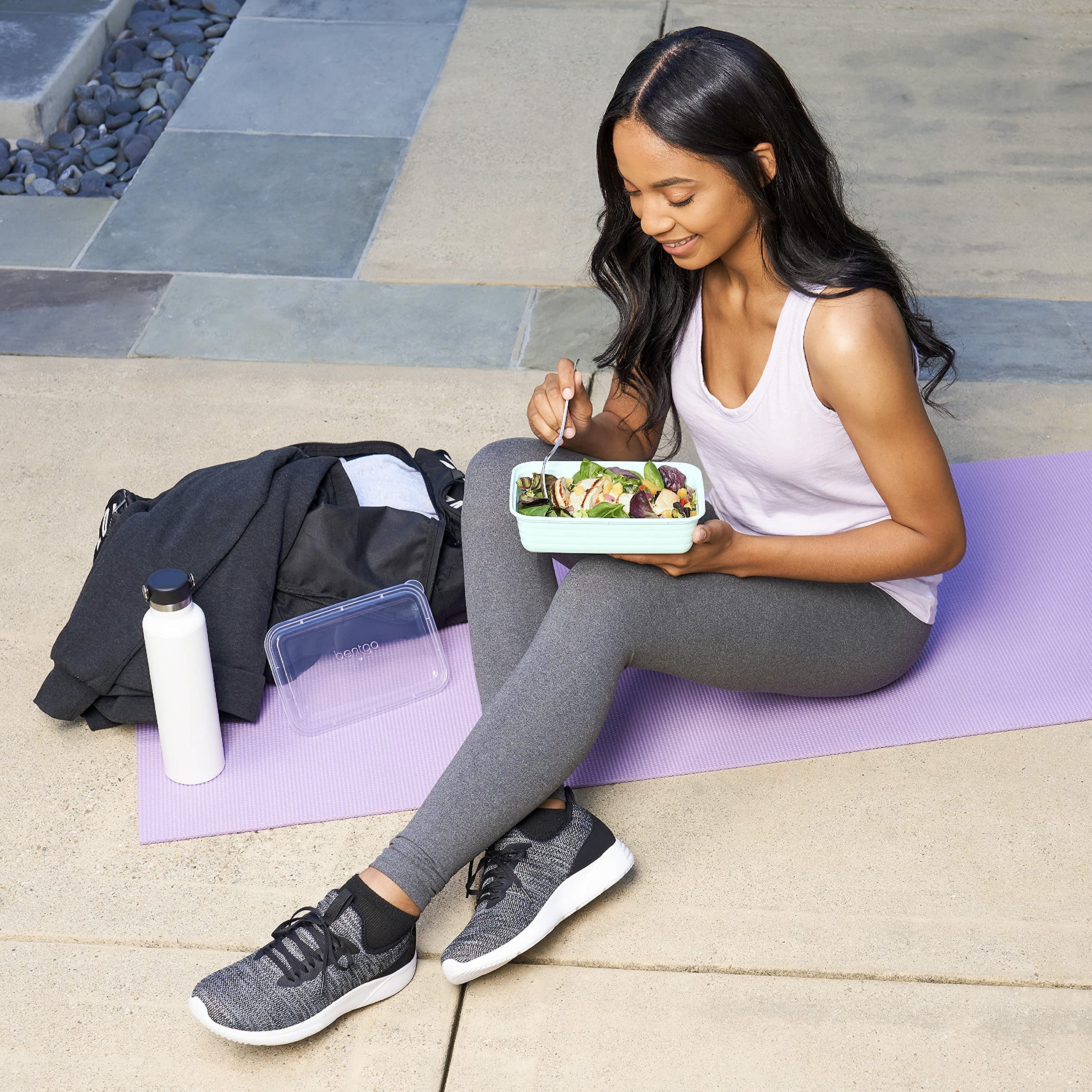 Bentgo 20-Piece Lightweight, Durable, Reusable Bpa-Free 1-Compartment Containers - Microwave, Freezer, Dishwasher Safe - Mint